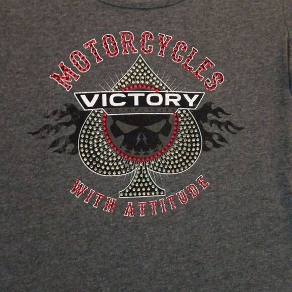 Victory Motorcycles Women's Fitted Tshirt Size Small - Picture 1 of 8